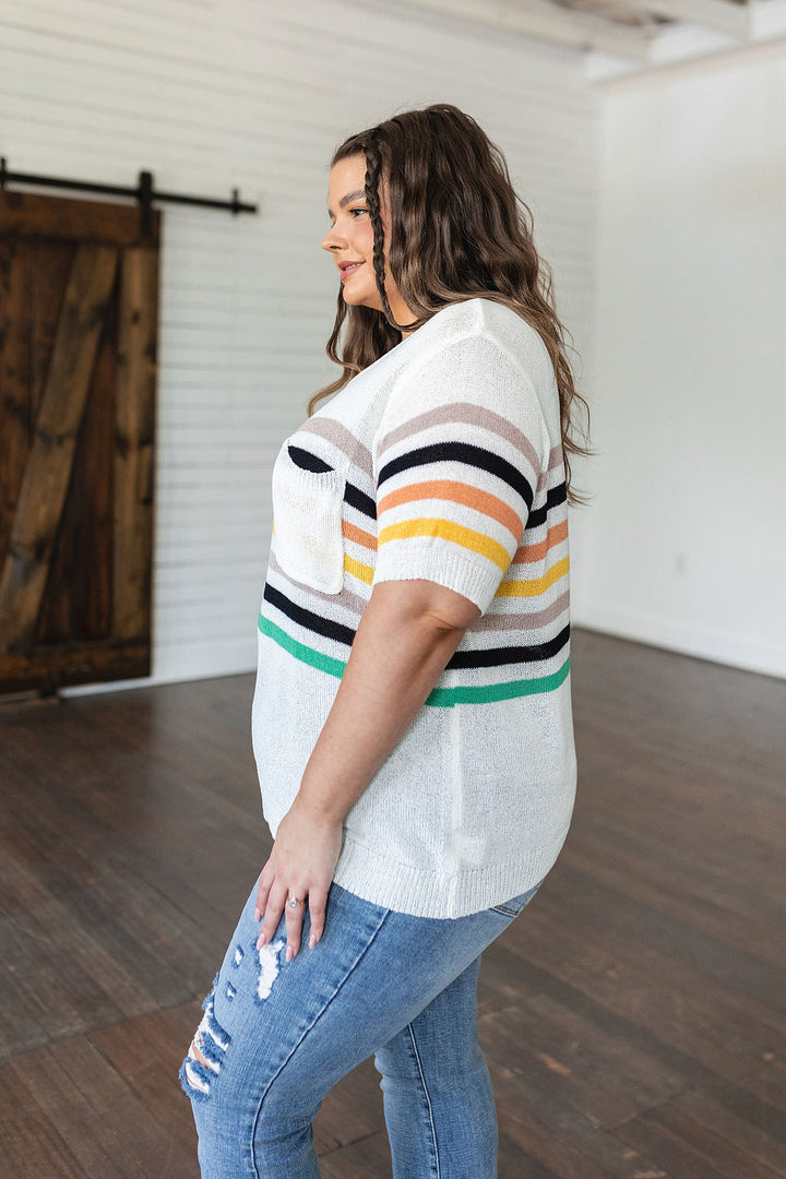 Derby Nights Retro Striped Top