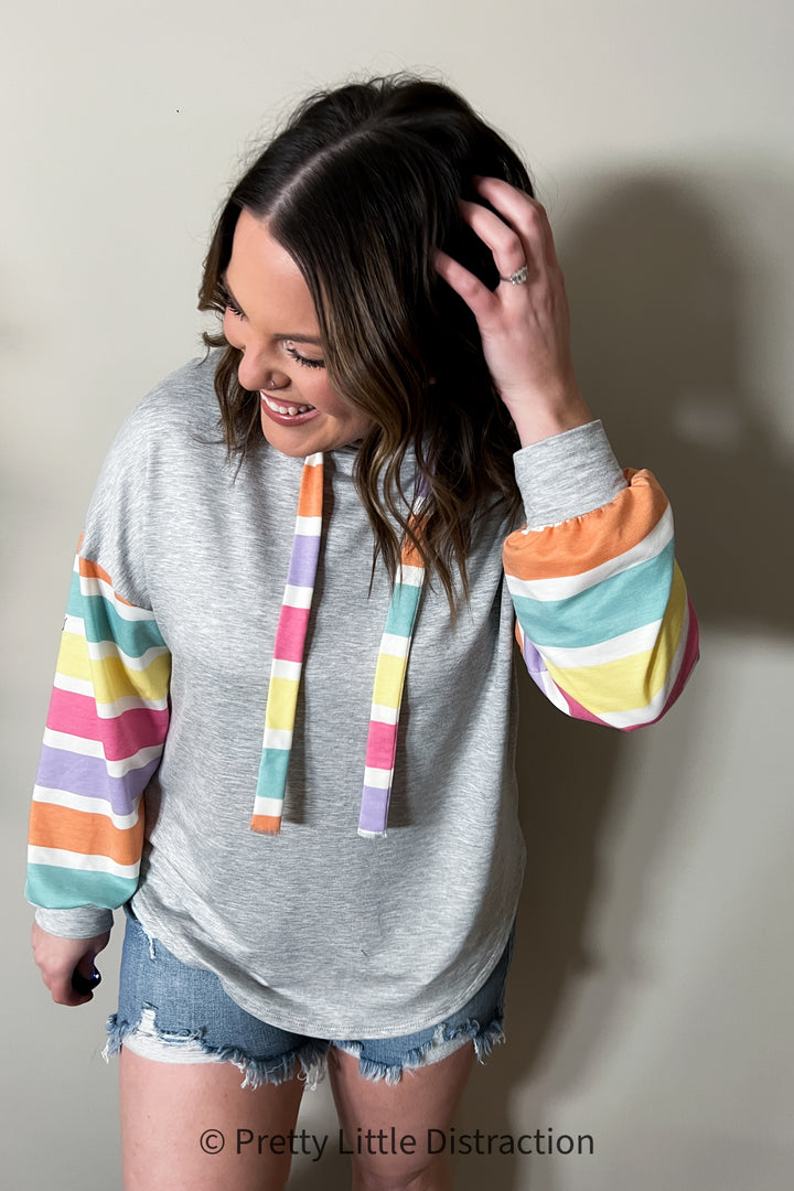Rainbow Connection Striped Hoodie