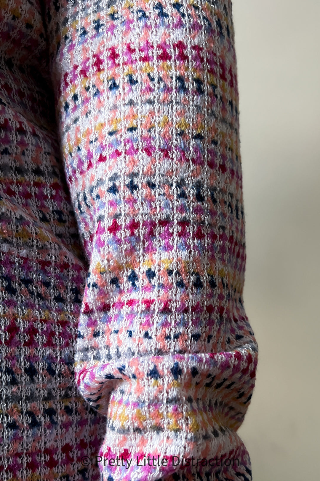 Lilac & Fuchsia Textured Vintage Stripe Top