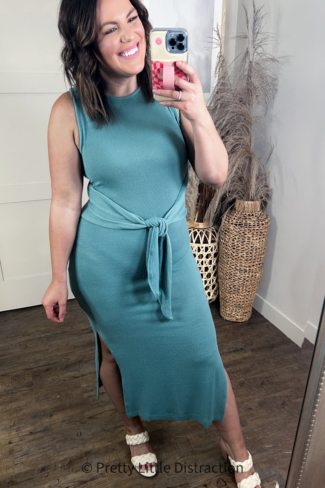 Out on the Town Tie Detail Midi Dress