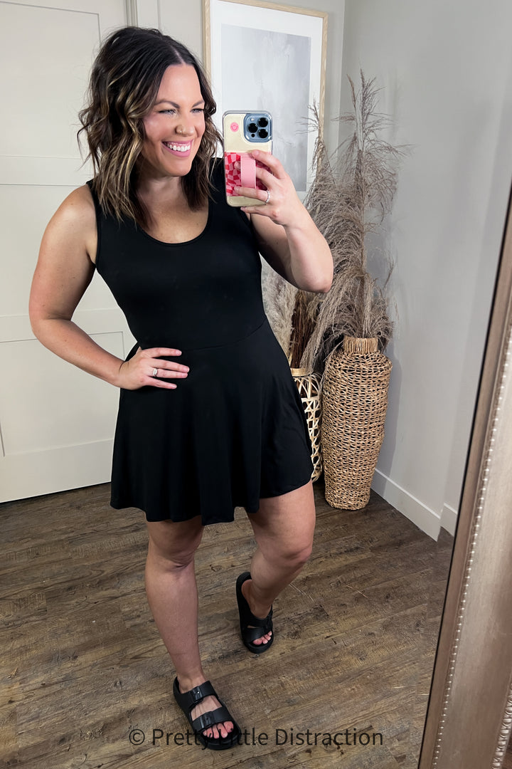 Effortless in Ebony Skort Dress