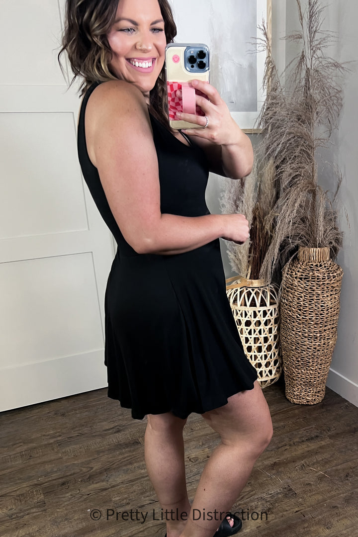 Effortless in Ebony Skort Dress