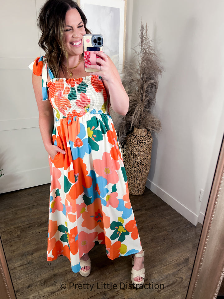 Forget Me Not Floral Maxi Dress