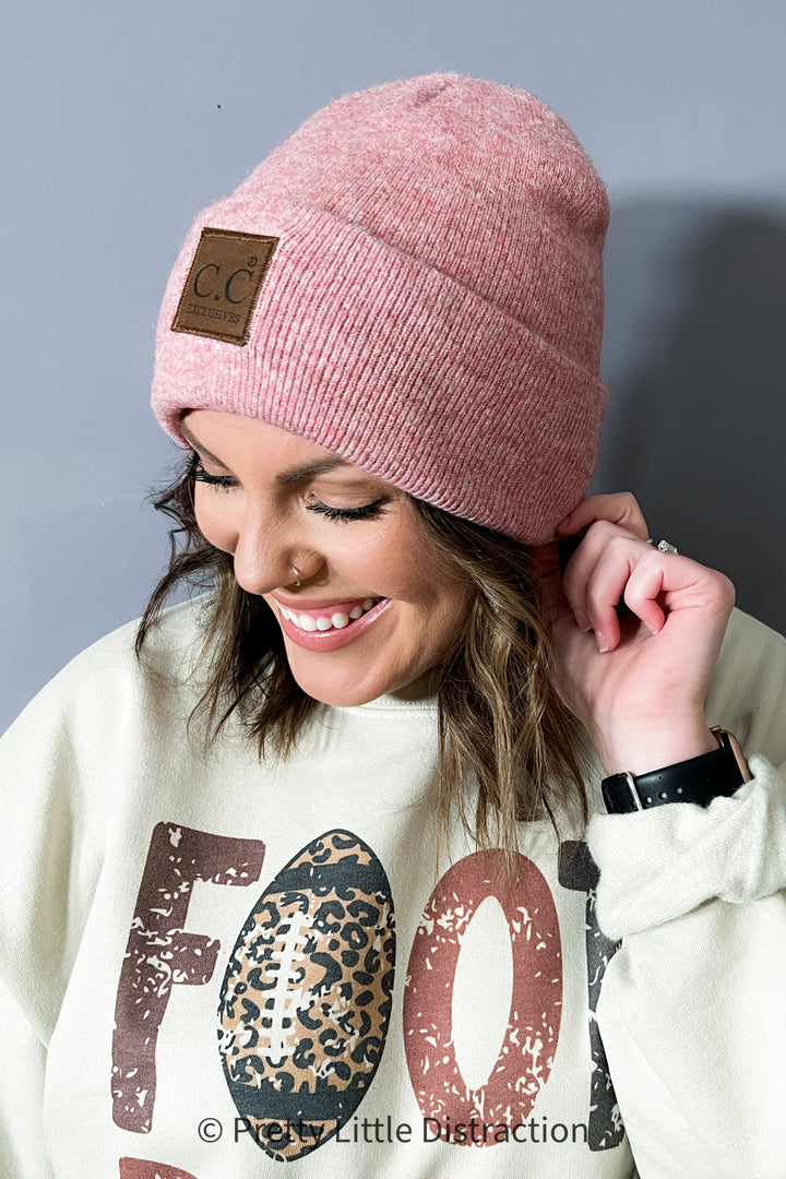 Classic Heathered CC Beanie