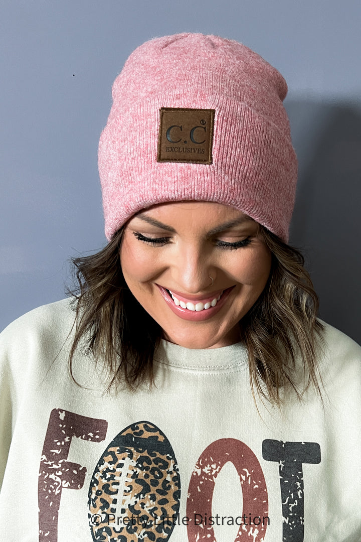 Classic Heathered CC Beanie