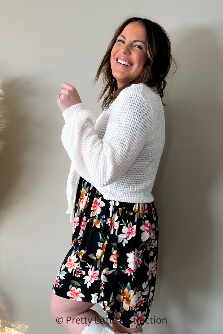 Tied To You Balloon Sleeve Cardigan