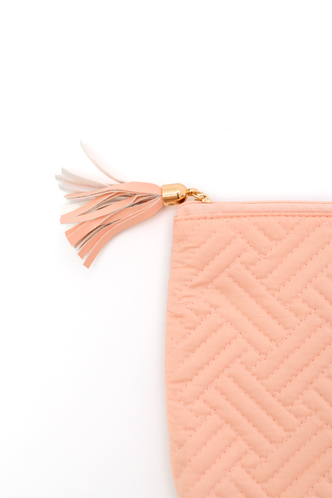Quilted Travel Zip Pouch in Pink