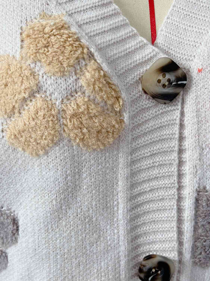 PRE-ORDER: Floral V-Neck Button Up Long Sleeve Cardigan