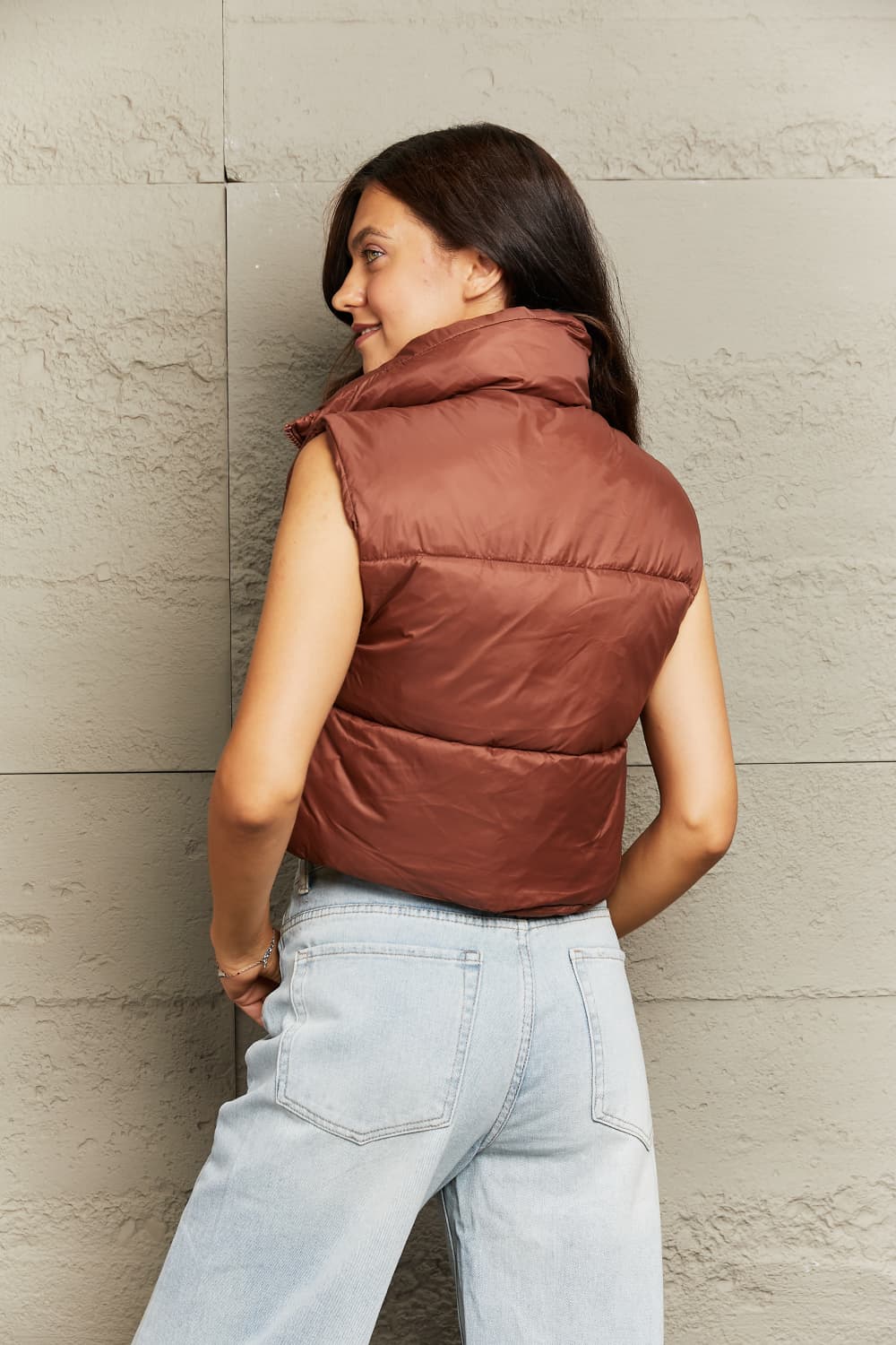 PRE-ORDER: Zip-Up Drawstring Puffer Vest