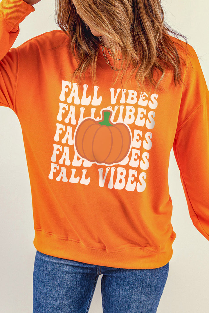 FALL VIBES Graphic Dropped Shoulder Sweatshirt