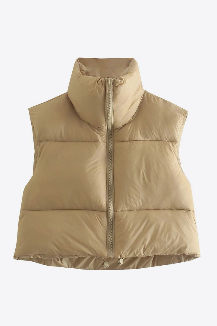 PRE-ORDER: Zip-Up Drawstring Puffer Vest