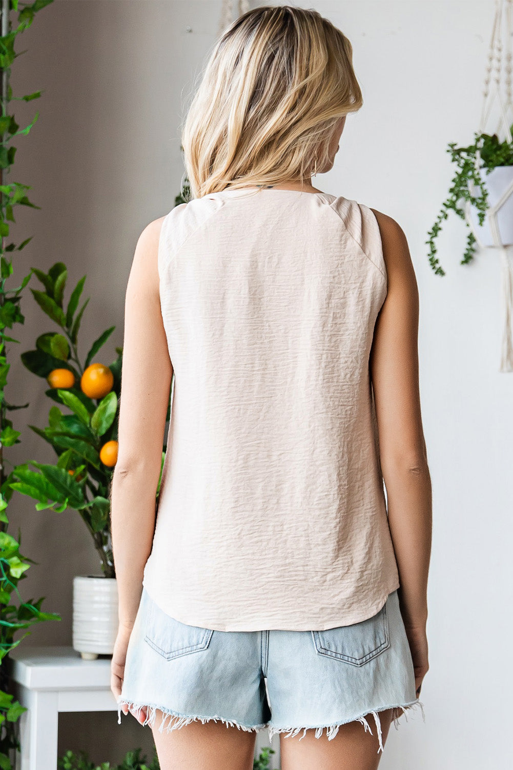 PRE-ORDER: Knot Detail V-Neck Tank